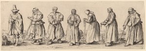 Férfi és női koldusok. alkotó: Wenceslaus Hollar