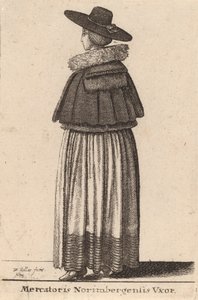 Egy nürnbergi kereskedő felesége, 1643 alkotó: Wenceslaus Hollar