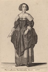 Egy párizsi kereskedő felesége, 1643. alkotó: Wenceslaus Hollar