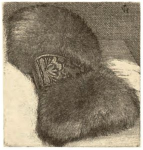 Muff Brocade szalaggal alkotó: Wenceslaus Hollar