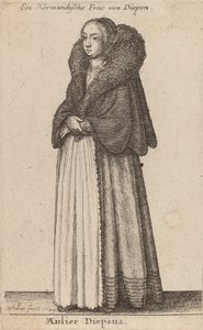 Diepana nő, 1649 alkotó: Wenceslaus Hollar