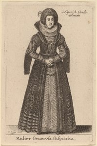 Nagylelkű spanyol nő alkotó: Wenceslaus Hollar