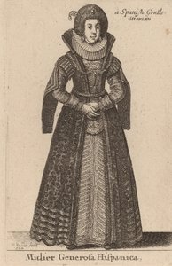 Spanyol nemes nő, 1644 alkotó: Wenceslaus Hollar