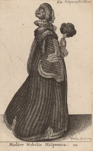 Egy híres spanyol nő, valószínűleg 1649-ből alkotó: Wenceslaus Hollar