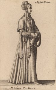 perzsa nő. alkotó: Wenceslaus Hollar