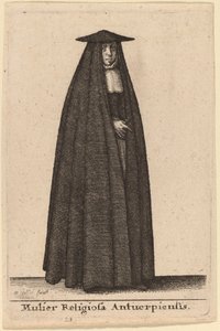 Antwerpeni vallásos nő alkotó: Wenceslaus Hollar