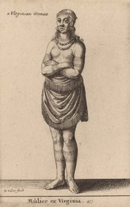 A nő Virginiából származik. alkotó: Wenceslaus Hollar