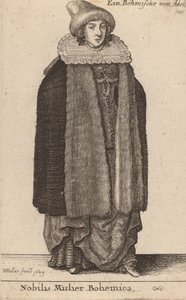 Egy híres cseh nő, 1649 alkotó: Wenceslaus Hollar