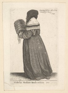 Nemes nő Brabantból, Nemesasszony Brabantból, 1648 alkotó: Wenceslaus Hollar