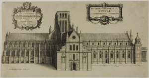 A régi Szent Pál-székesegyház északról alkotó: Wenceslaus Hollar