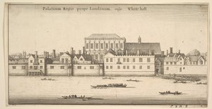 A London melletti Királyi Palota, közismert nevén White-hall Royal Palace of Whitehall, London, kb. 1647 alkotó: Wenceslaus Hollar