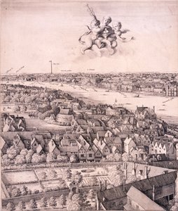 Panorámás kilátás Londonra, 1670 alkotó: Wenceslaus Hollar