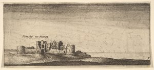 Pevensey kastély, 1652-77. alkotó: Wenceslaus Hollar