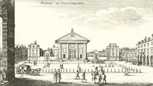 Piazza, Covent Garden, London (metszet) alkotó: Wenceslaus Hollar