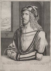 Albrecht Dürer portréja, 26 évesen alkotó: Wenceslaus Hollar