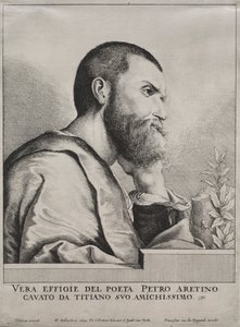 Pietro Aretino portréja, 1649. alkotó: Wenceslaus Hollar
