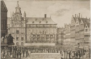 A Münsteri Szerződés kihirdetése alkotó: Wenceslaus Hollar