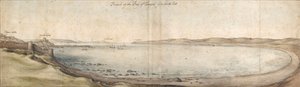 A Tanger-öböl kilátása délkelet felől, 17. század közepe alkotó: Wenceslaus Hollar