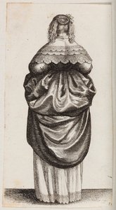 Hátulról látott nő alkotó: Wenceslaus Hollar