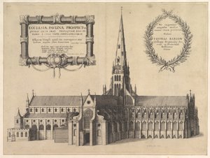 Szent Pálok délről a Spire Ecclesiae Paulinae Prospectus bemutatásával..., 1657. alkotó: Wenceslaus Hollar