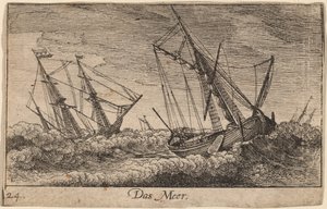 Tengeri jelenet alkotó: Wenceslaus Hollar
