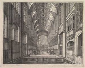 A windsori Szent György-kápolna kórusa (Elias Ashmole „The Order of the Garter” című művéből, 1672) alkotó: Wenceslaus Hollar