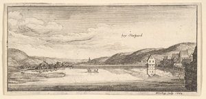 Stuttgart: A tó, 1663-65. alkotó: Wenceslaus Hollar