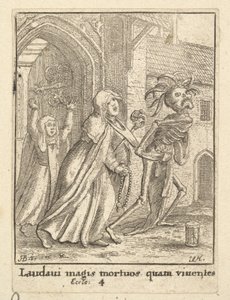 Az apátnő, a haláltáncból, 1651. alkotó: Wenceslaus Hollar