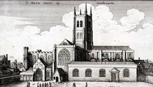 A Szent Megváltó és Szent Mária Overie katedrális temploma, Southwark alkotó: Wenceslaus Hollar
