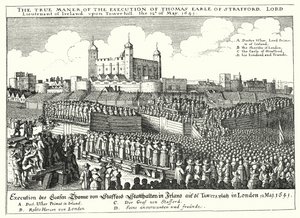 Thomas Wentworth, Strafford 1. grófjának kivégzése, 1641 alkotó: Wenceslaus Hollar