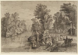 A komp a faluban alkotó: Wenceslaus Hollar