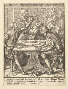 A Játékmesterek, a haláltáncból, 1651. alkotó: Wenceslaus Hollar