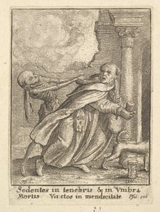 A szerzetes, a haláltáncból, 1651. alkotó: Wenceslaus Hollar