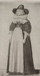 Az angol nők számos szokása, a nemességtől a vidéki nőkig..., 1640. alkotó: Wenceslaus Hollar