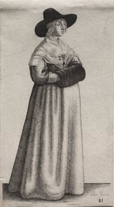 Az angol nők számos szokása, a nemességtől a vidéki nőkig..., 1640. alkotó: Wenceslaus Hollar