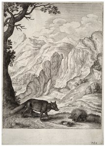A róka és a disznótoros. 2. állapot alkotó: Wenceslaus Hollar