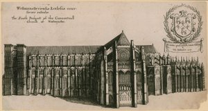 A londoni Westminster Conventual Church déli kilátása alkotó: Wenceslaus Hollar