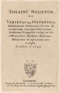 A Nők Színháza: Címlap alkotó: Wenceslaus Hollar