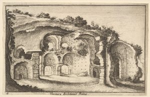 Thermaru diocletiani Ruinae Baths of Diocletianus, 1651. alkotó: Wenceslaus Hollar