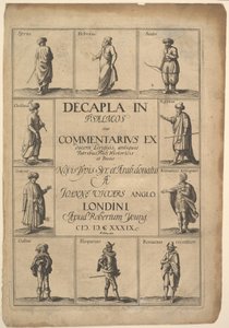 Címlap: Decapla Zsoltáron, 1639. alkotó: Wenceslaus Hollar