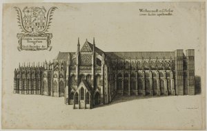 Kilátás az északi Westminster templomból alkotó: Wenceslaus Hollar