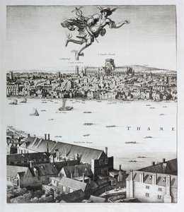 Londoni kilátás, 1647-ben megjelent (fakszimile) (részlet) alkotó: Wenceslaus Hollar