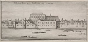 Kilátás Londonra: Whitehall a folyó felől. alkotó: Wenceslaus Hollar