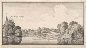 Kilátás a vidékre Albury közelében, Surrey, 1645. alkotó: Wenceslaus Hollar