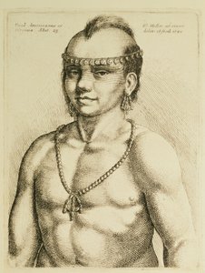 Virginiai indián a Hollar külföldi portréiból alkotó: Wenceslaus Hollar