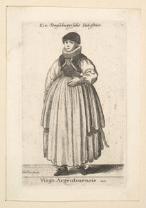 Virgo Argentinensis. Nőtlen strasbourgi nő, 1625-77. alkotó: Wenceslaus Hollar