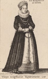 A tiguri esküvő szolgálólánya, 1649 alkotó: Wenceslaus Hollar