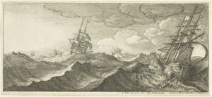 Hadihajó a hullámvölgyben alkotó: Wenceslaus Hollar