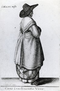 Egy londoni polgár felesége, 1643 alkotó: Wenceslaus Hollar