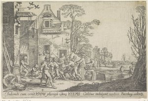 Téli Hyems (cím a tárgyon) A négy évszak (sorozat címe) alkotó: Wenceslaus Hollar